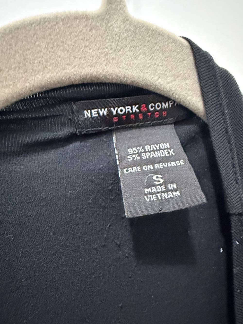 New York & Company Stretch Black Draped Open Front Cardigan - Picture 3 of 4